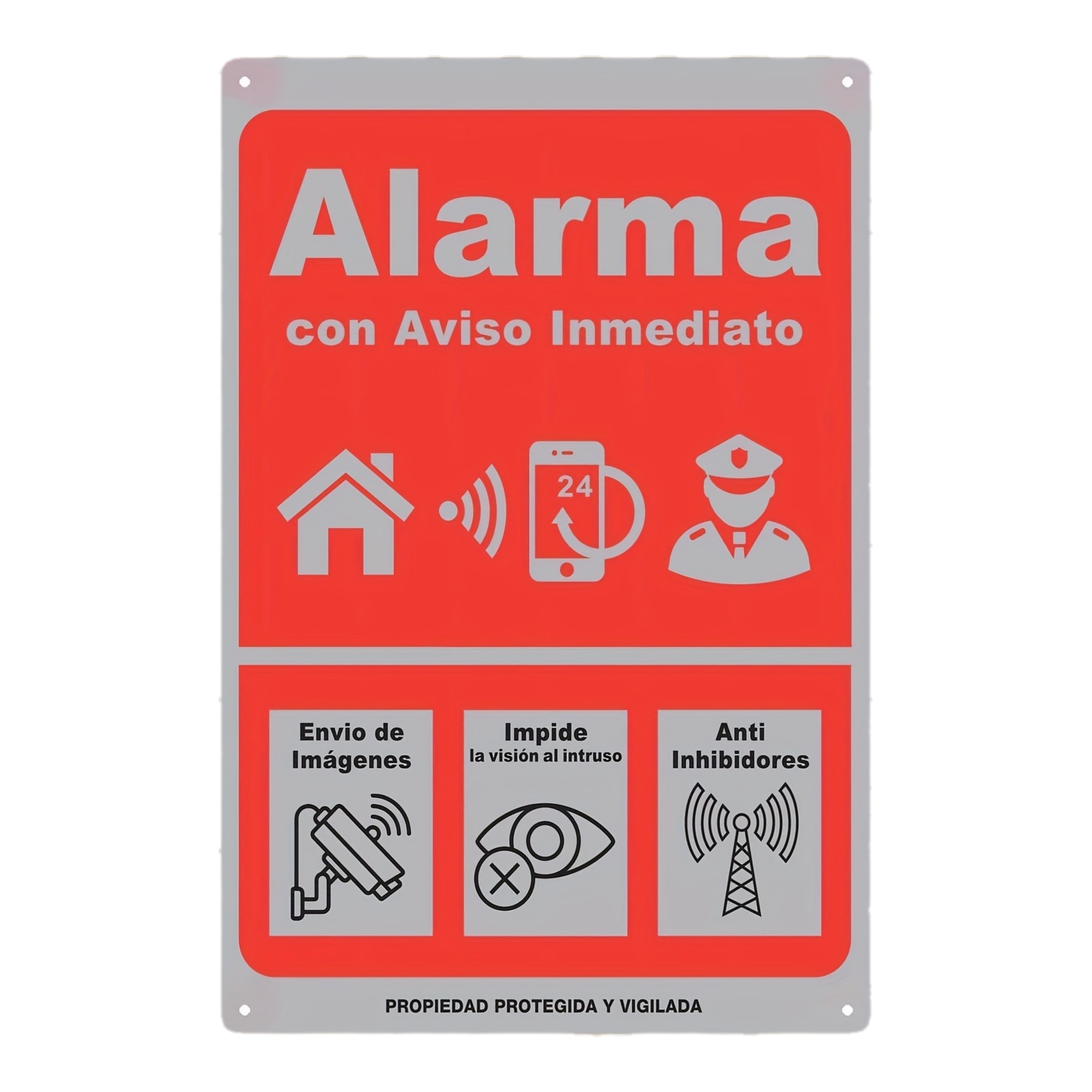 Home Security Logo - Instant Alert Alarm Sign - Iron