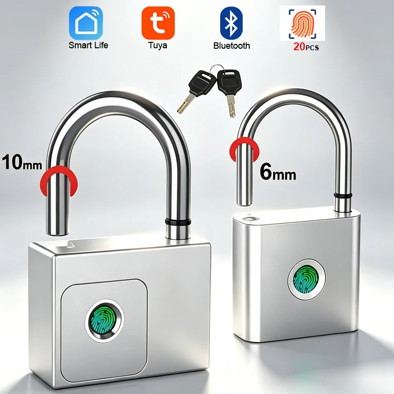 Home Security Battery - Fingerprint Padlock Bluetooth Smart Home Door