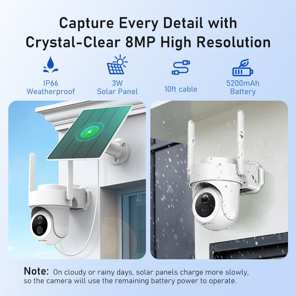 8MP 4K Solar Camera System 4-C - огляд і ціна Home Security Cameras Wireless