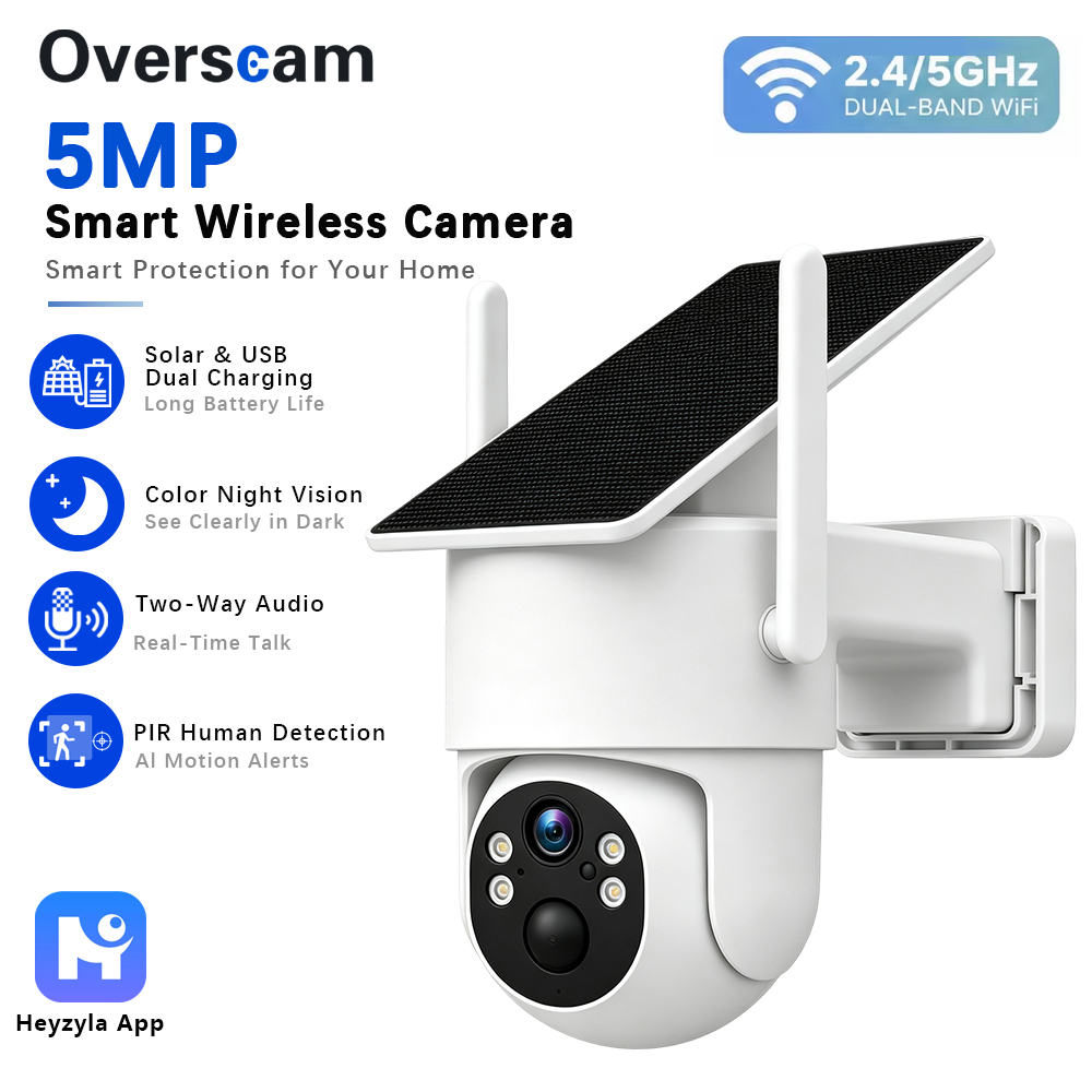 5MP Solar Powered PTZ Camera F - огляд і ціна Home Security Cameras Wireless