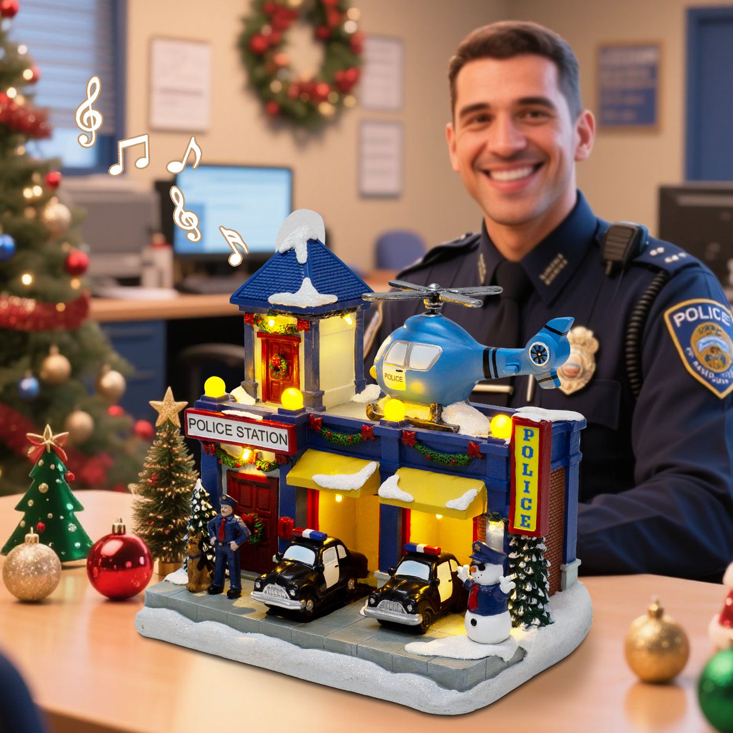 Animated Christmas Village Pol - огляд і ціна Home Security Police