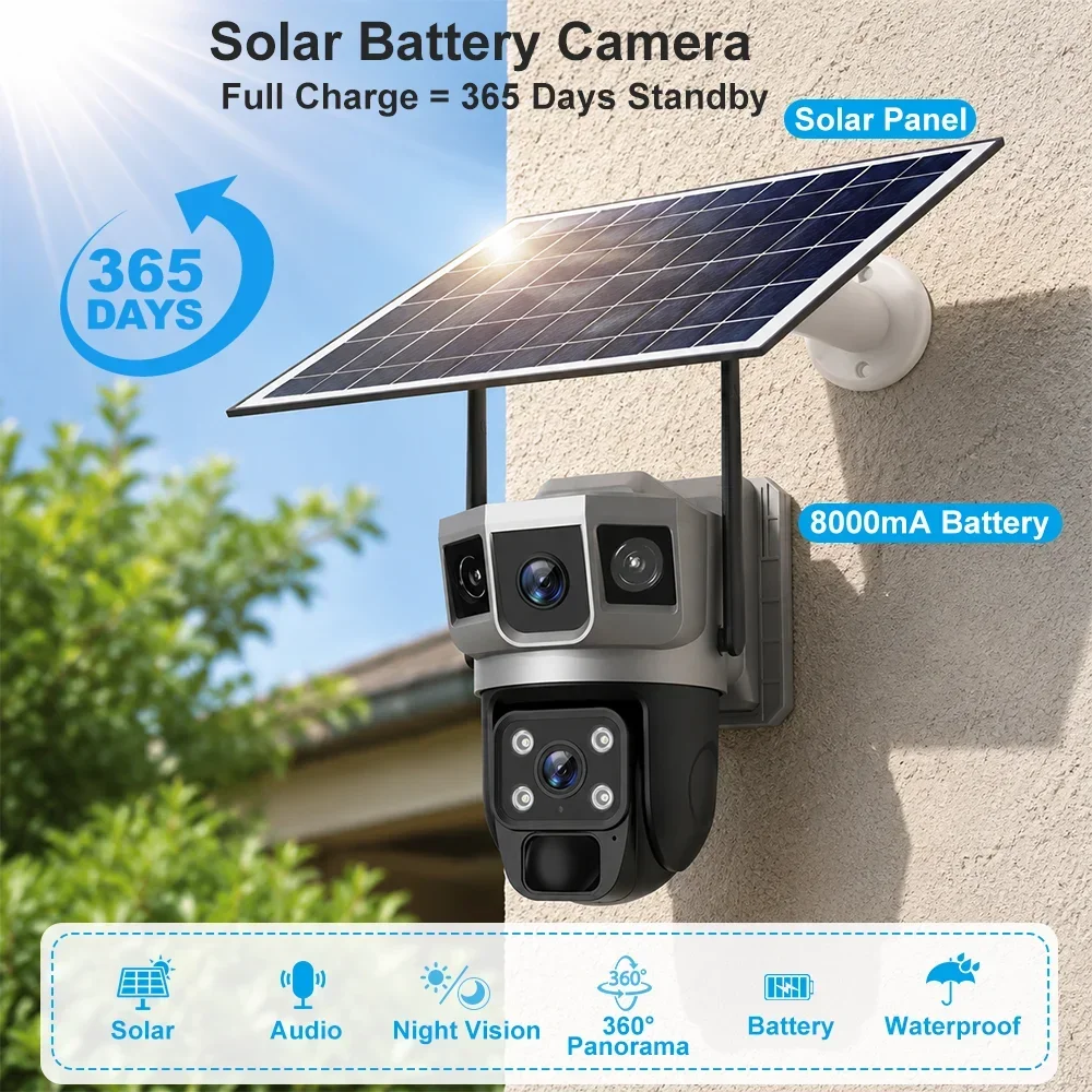 V380 4K 3 Screens 4G Camera So - огляд і ціна Home Security Brand