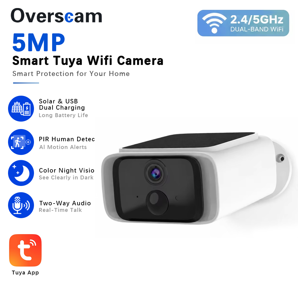 Tuya 5MP Solar Security Camera - огляд і ціна Home Security Cameras Wireless