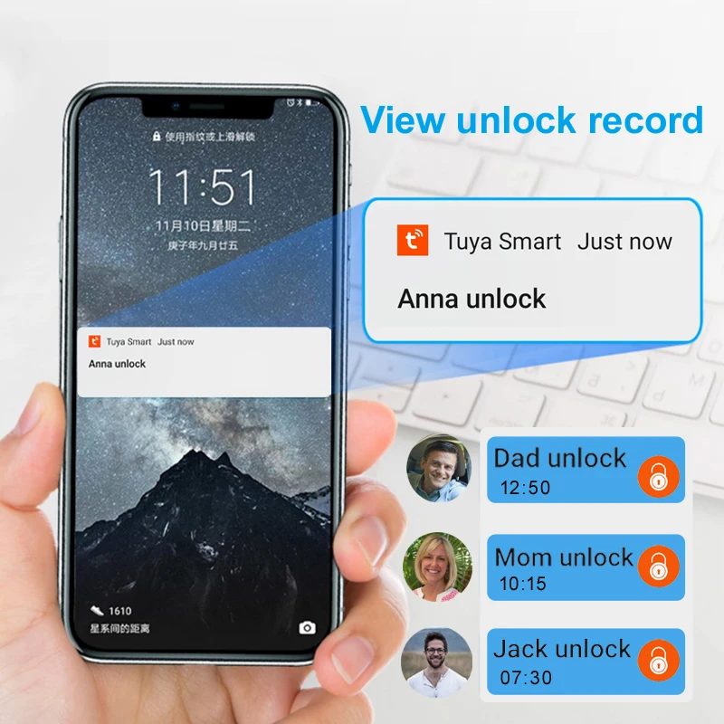 Fingerprint Padlock Bluetooth  - огляд і ціна Home Security Battery