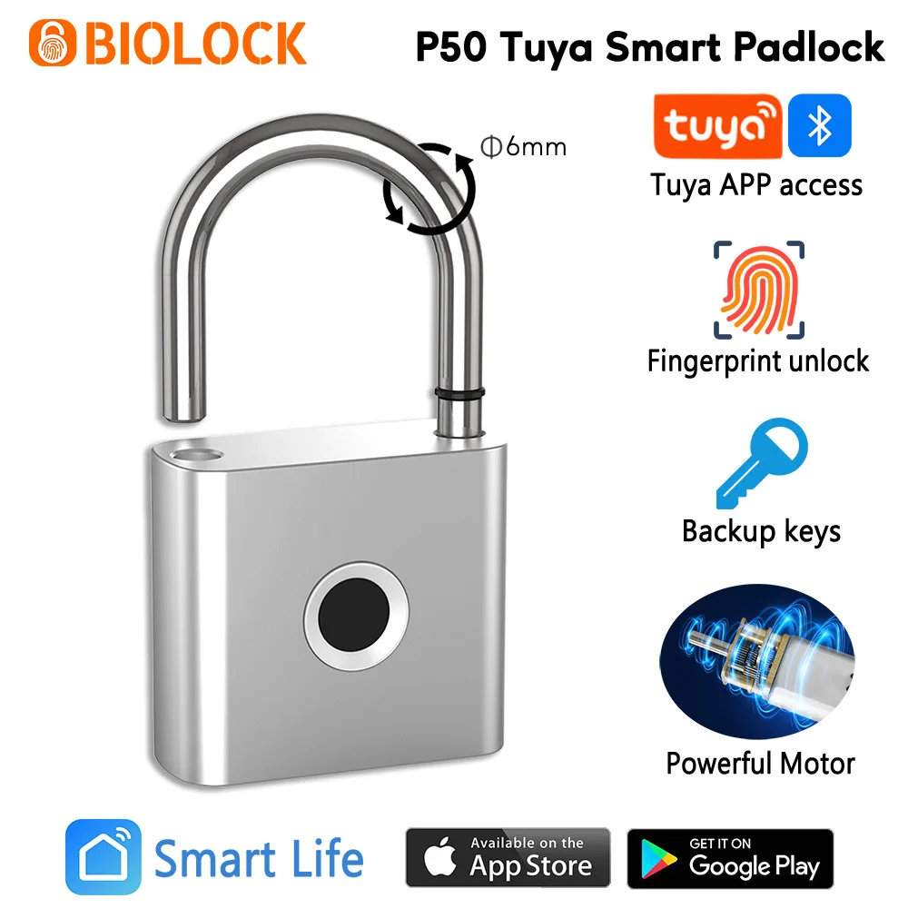 Fingerprint Padlock Bluetooth  - огляд і ціна Home Security Battery