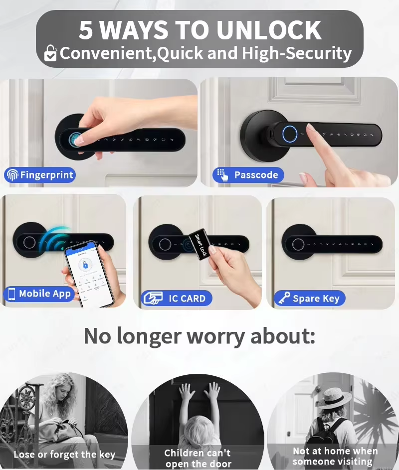 TTLock Smart Digital Door Lock - огляд і ціна Home Security Battery