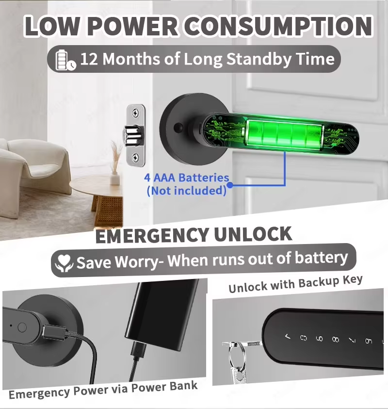 TTLock Smart Digital Door Lock - огляд і ціна Home Security Battery